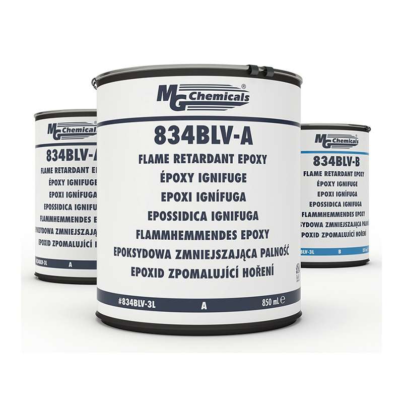 Flame Retardant Epoxy, Low-Viscosity, Black, Potting Compound, 3 Can Kit